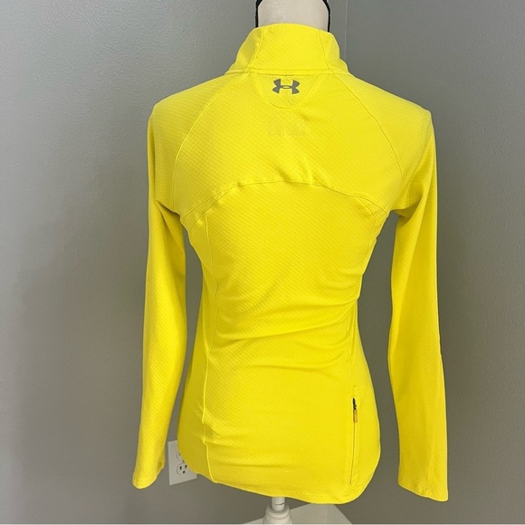 Under Armour Yellow Fitted Long Sleeve Polo - Picture 4 of 11